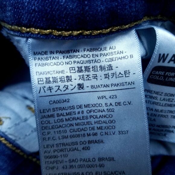 Levis Jeans Womens 28x30 Blue 710 Super Skinny Dark Wash Denim - Picture 10 of 12